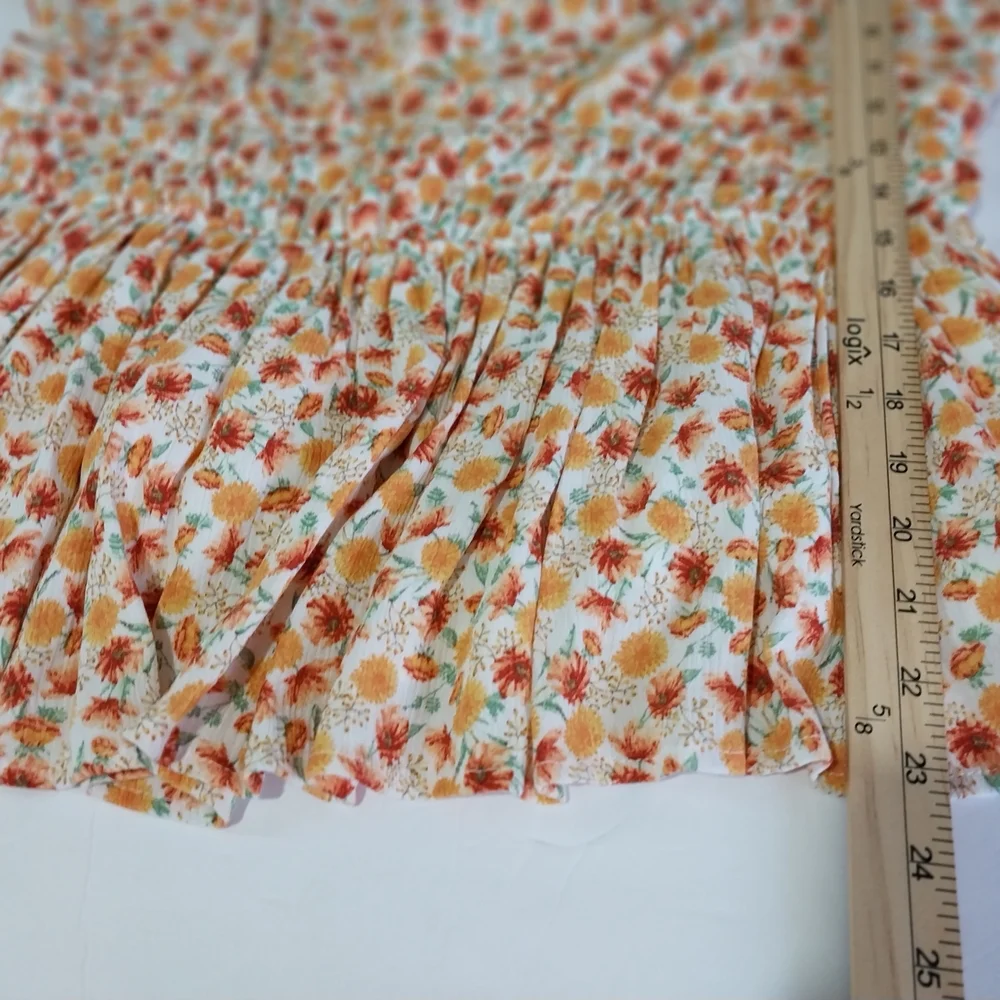 TORRID SIZE O Plus Smocked Peplum Floral Blouse - Yellow Floral Vietnam